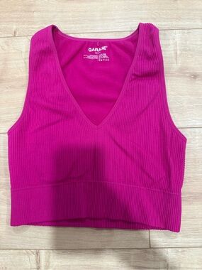 Garage Ribbed Tank Top - Fuchsia Pink